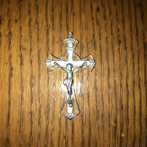 Rosary, Crucifix, Silver-Tone